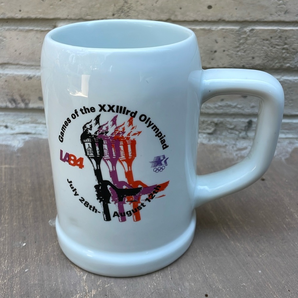Papel 1984 Olympics Los Angeles Beer Stein Mug VTG